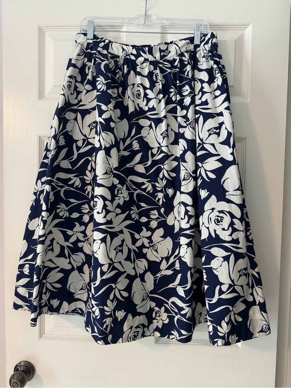 a new day Navy and White Floral A-Line Midi Skirt - Picture 2 of 9